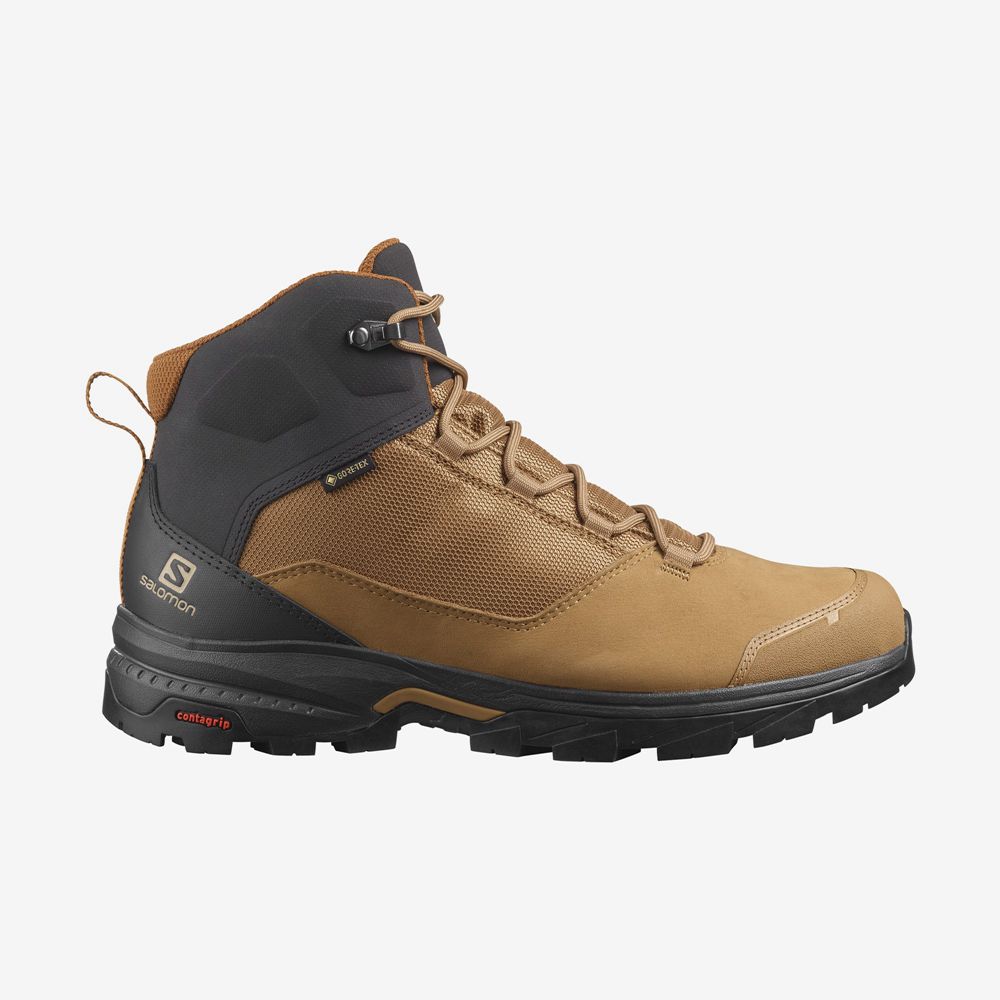 Buty Turystyczne Męskie Salomon OUTWARD GORE-TEX - Brązowe - Polska (875-FKMQCL)